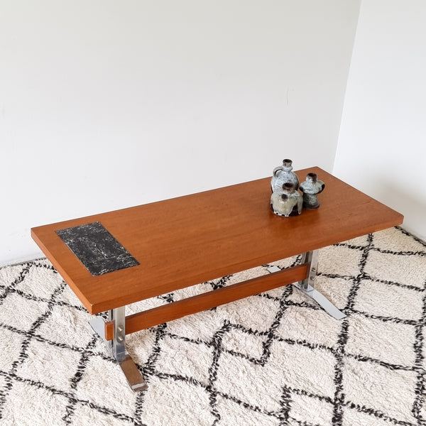 Mid-century Coffee Table with Tiles