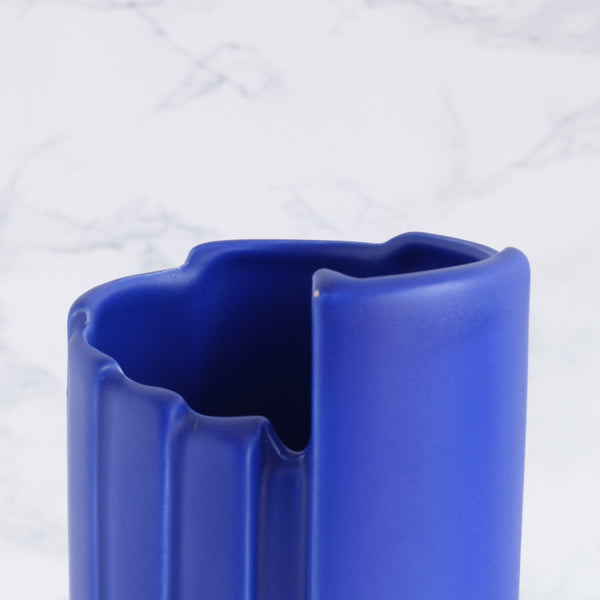 Asa Selection Post-Modern  Architectural Blue Vase