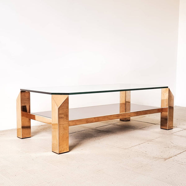 Belgo Chrom Gold Plated Coffee Table