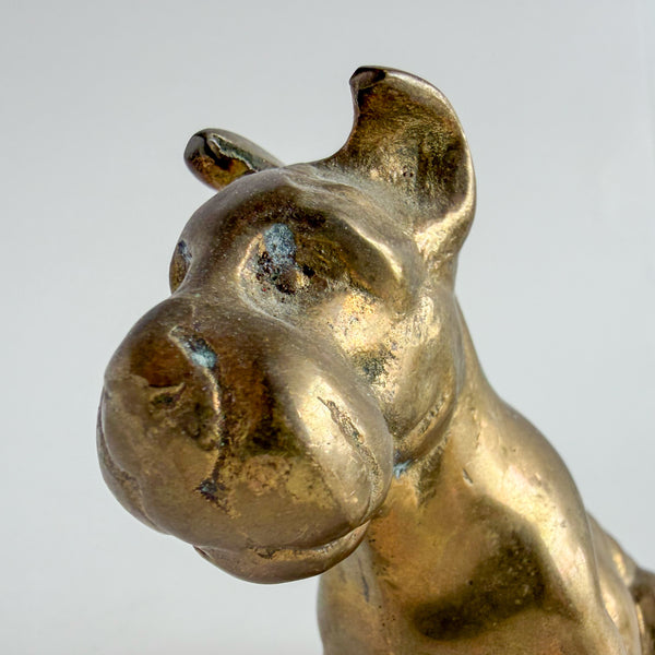 Vintage Brass Terrier Dog Figurine