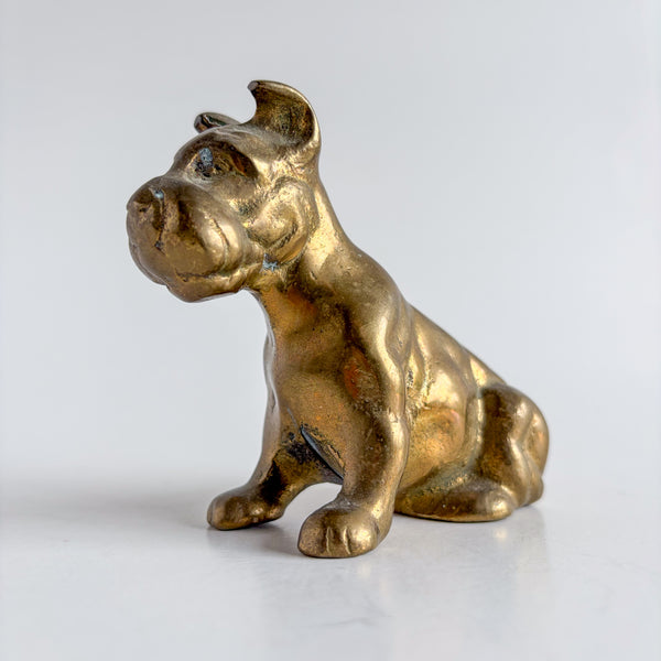 Vintage Brass Terrier Dog Figurine