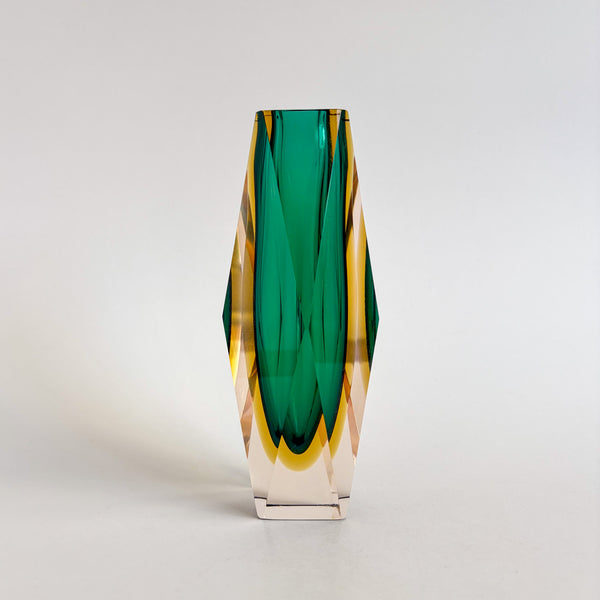 Faceted Murano Sommerso Vases
