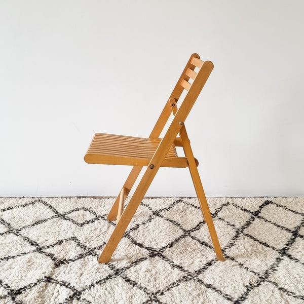 Vintage Wood Folding Chairs - Set of 3