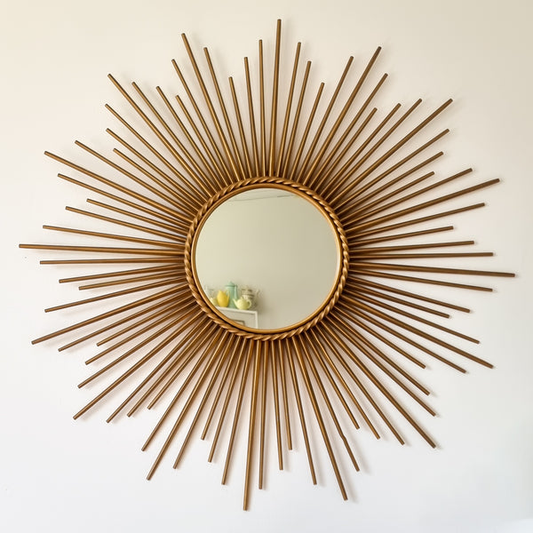 Vintage Gold Sunburst Mirror