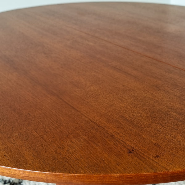 Round Teak Dining Table with Extension