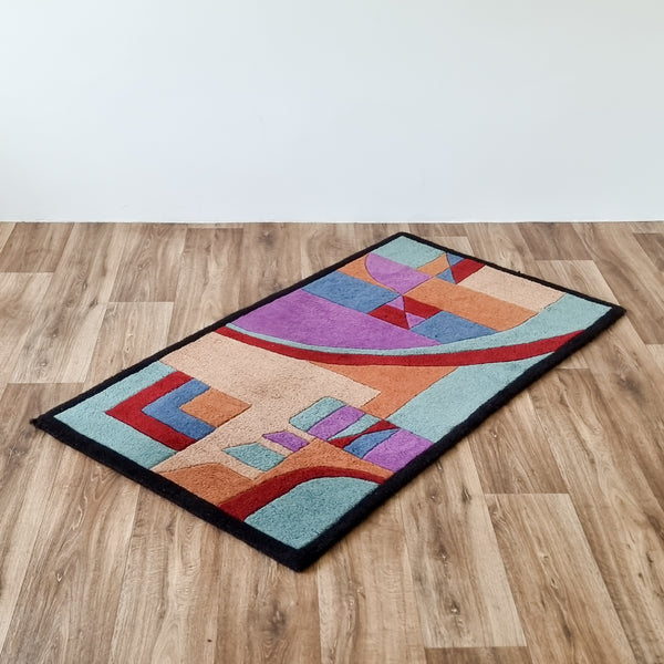 Vintage 80s Colorblock Rug – Oddhaus Vintage