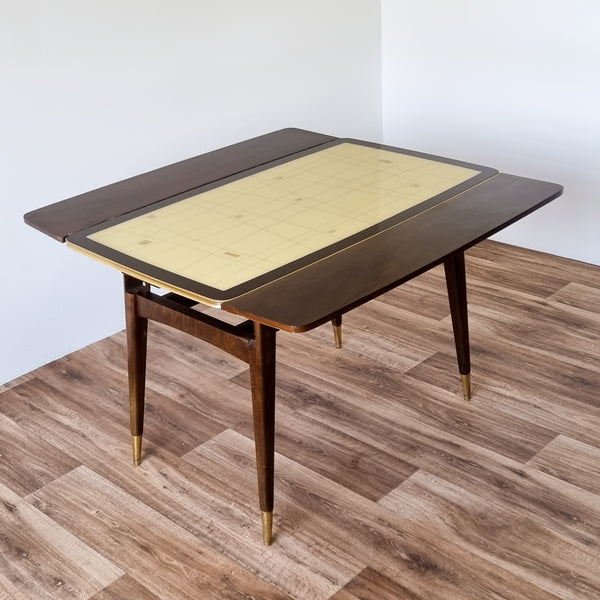 Retro Patterned Adjustable Height Dining Table