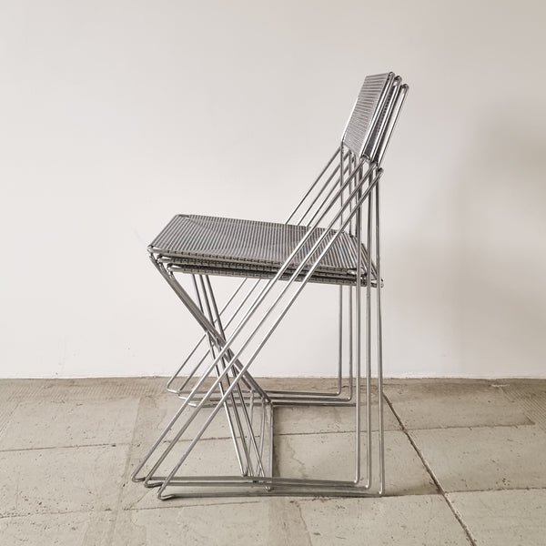 X-line Chairs Niels Jorgen Haugesen for Hybodan- Set of 3