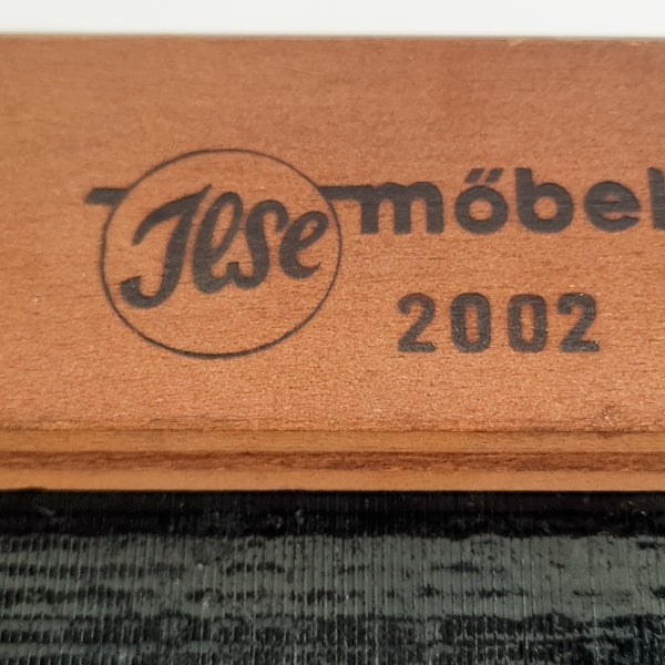 1950's Ilse Möbel Black Glass Top Coffee Table
