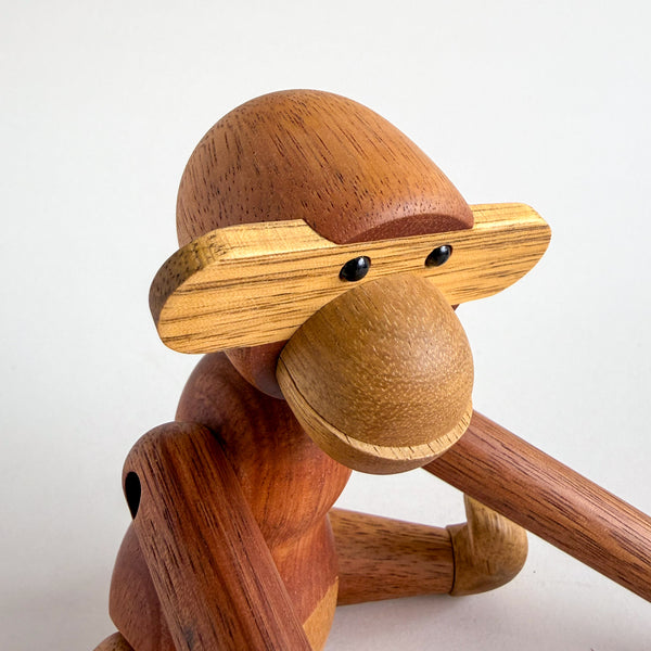 Teak Monkey Figure