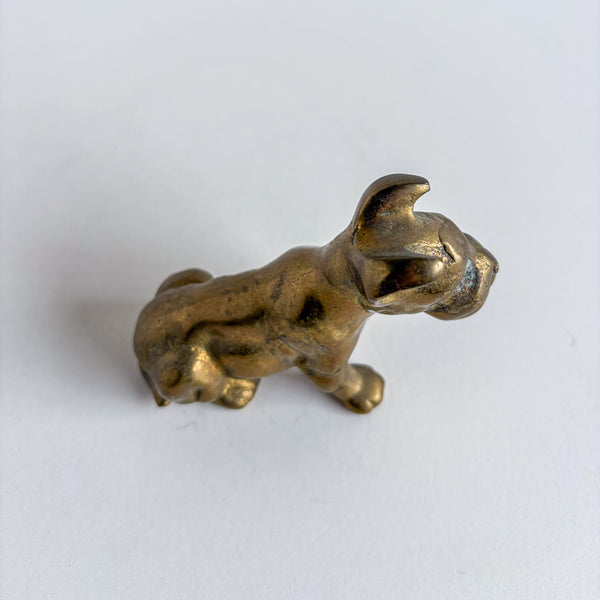 Vintage Brass Terrier Dog Figurine