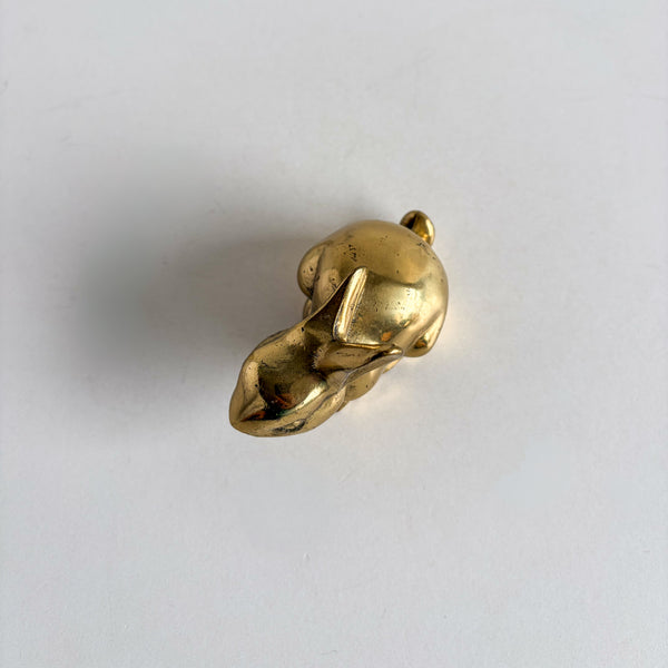 Vintage Brass Rabbit Figurine