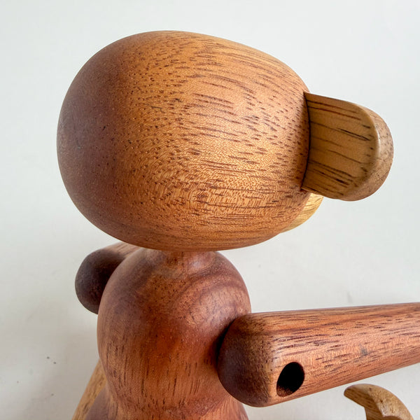 Teak Monkey Figure