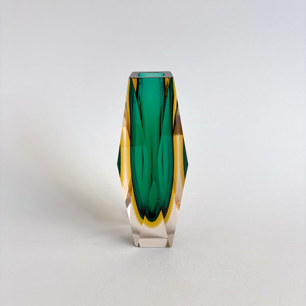 Faceted Murano Sommerso Vases