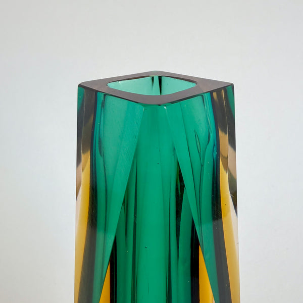 Faceted Murano Sommerso Vases