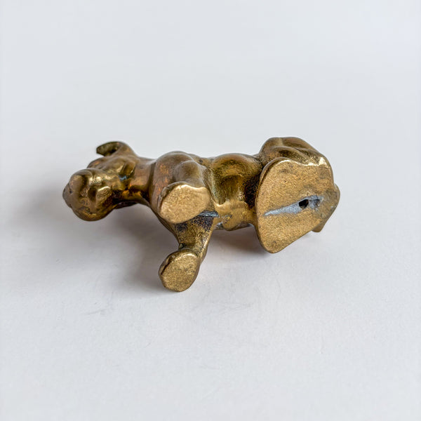 Vintage Brass Terrier Dog Figurine
