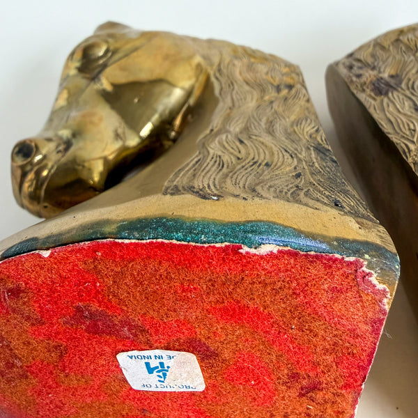 Brass Horse Head Bookends