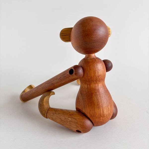 Teak Monkey Figure