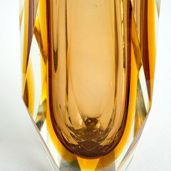 Faceted Murano Sommerso Vases