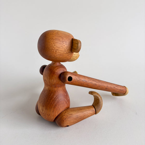Teak Monkey Figure