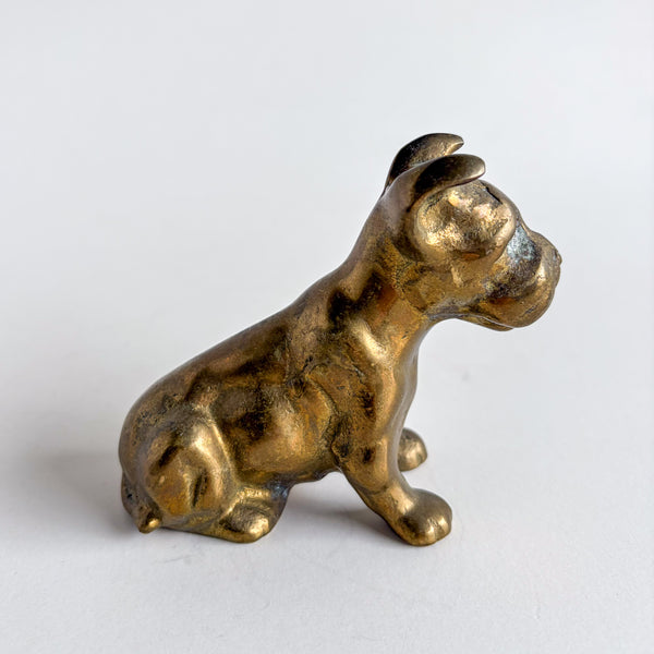 Vintage Brass Terrier Dog Figurine