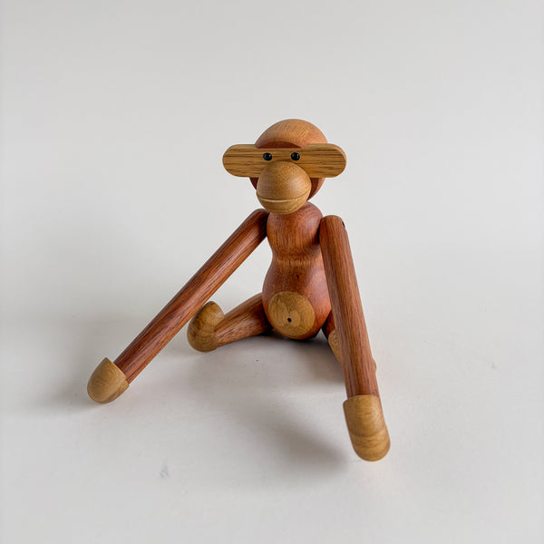 Teak Monkey Figure