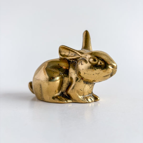 Vintage Brass Rabbit Figurine