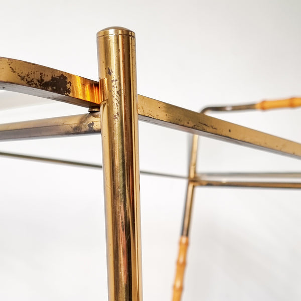 § Italian Bar Cart Bamboo and Brass