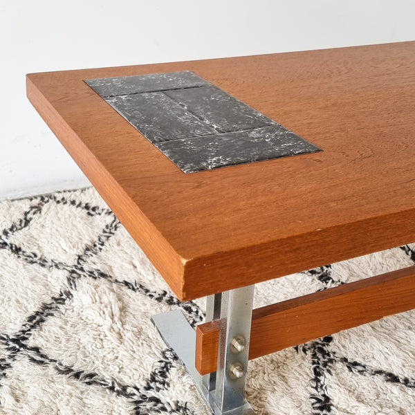 Mid-century Coffee Table with Tiles