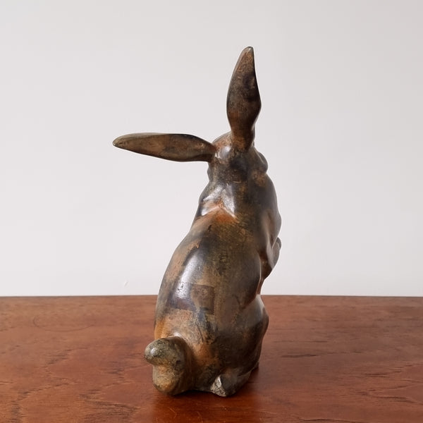 Pierre Chenet Bronze Hare Sculpturs