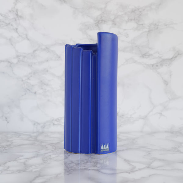 Asa Selection Post-Modern  Architectural Blue Vase