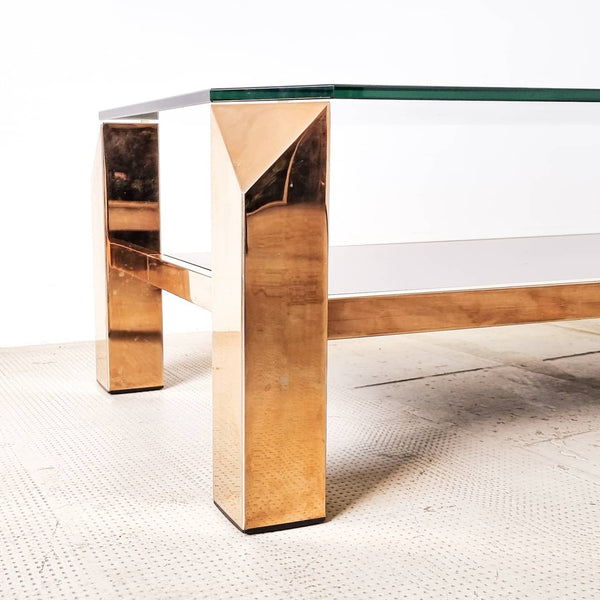 Belgo Chrom Gold Plated Coffee Table