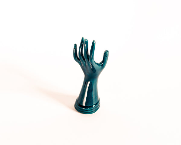 § Blue Ceramic Hand Rind Display / Bud Vase