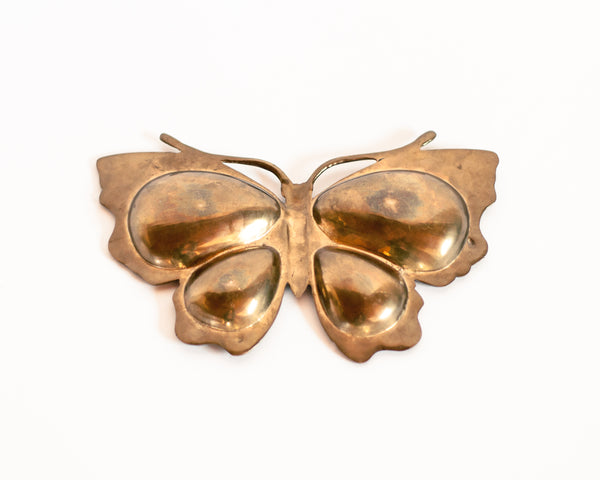 § Brass Butterfly Trinket Dish