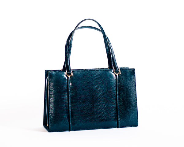 § Vintage Lizard Skin Leather Handbag