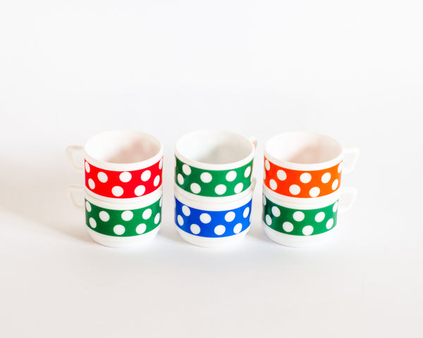 § Arcopal Polka Dots Espresso Cups