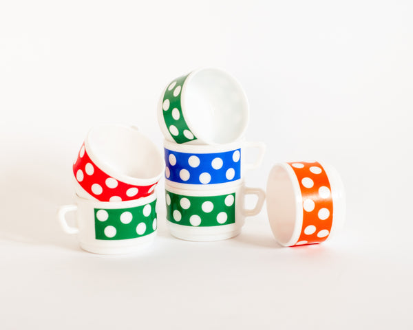 § Arcopal Polka Dots Espresso Cups