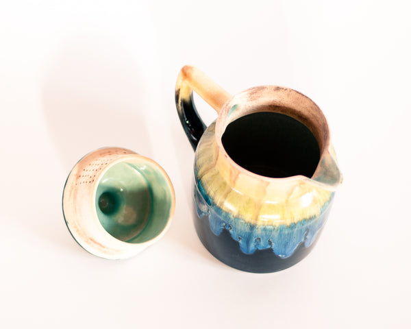 § Mid-century Drip Glaze Teapot