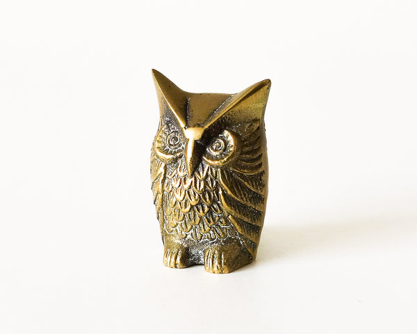 § Vintage Brass Owl Figurine