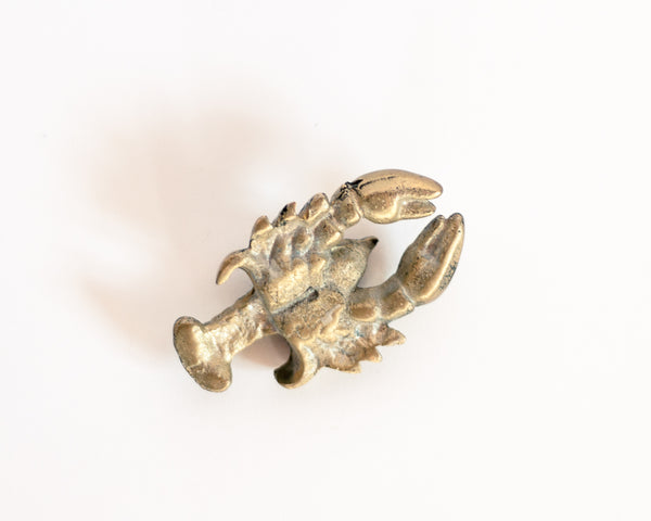 § Miniature Brass Lobster Paperweight