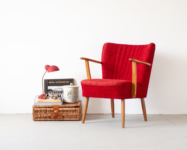 § Vintage 1950's Red Cocktail Armchair