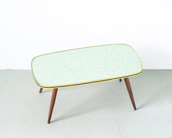 § Aqua Formica Low Coffee Table or Plant Stand