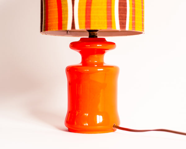 § 70s Geometric Retro Pop Orange Table Lamp