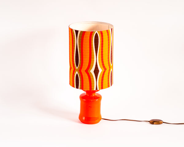 § 70s Geometric Retro Pop Orange Table Lamp