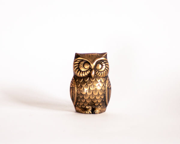 § Vintage Brass Owl Figurine