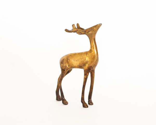 § Pair of vintage brass deer figurines