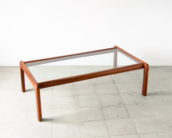 § Scandinavian Teak & Glass Coffee Table - Very Large