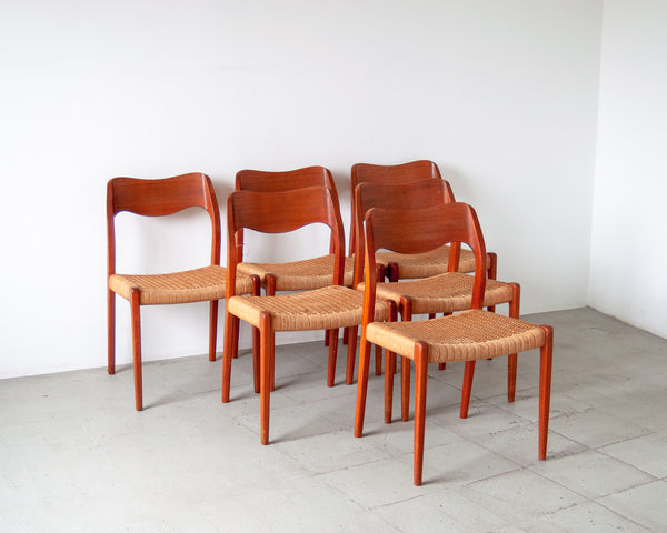 § Niels Moller Model 71 Dining Chairs - Set of 6