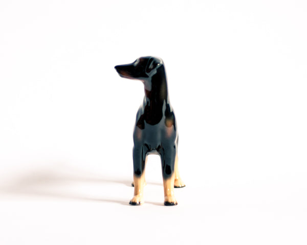 § Vintage Ceramic Doberman Dog Figurine