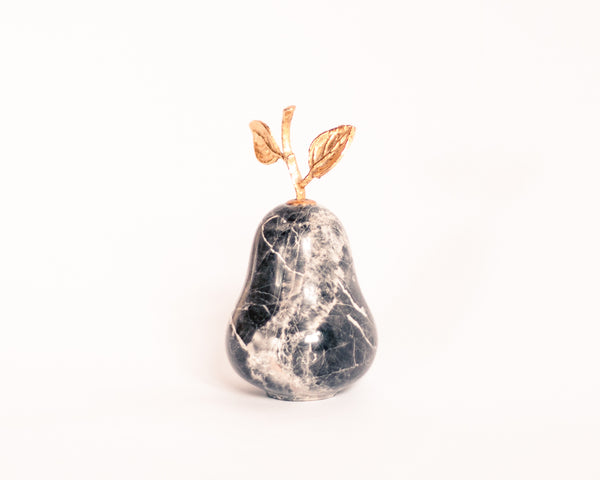 § Marble and Gold Pear Paperweight